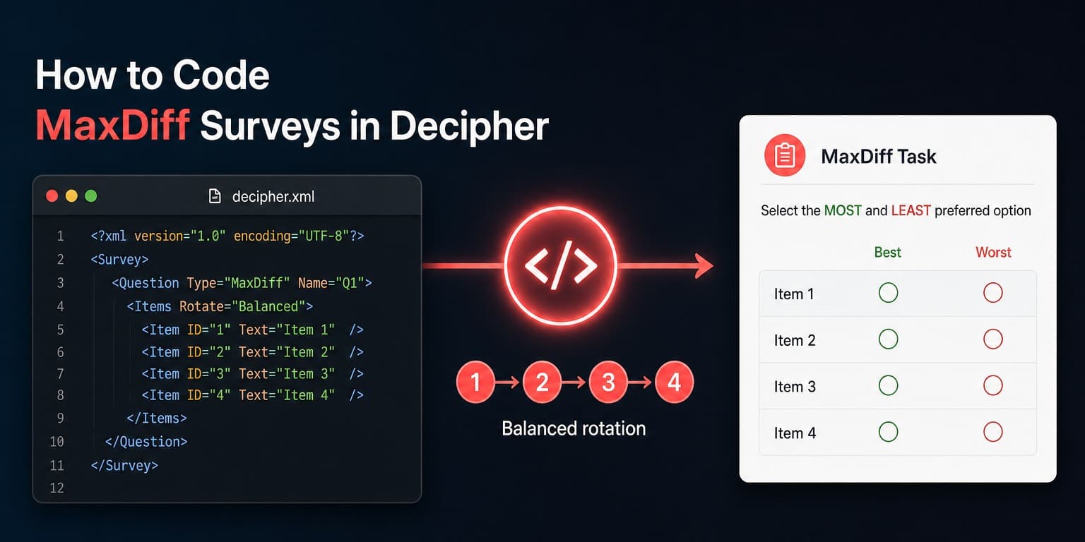 Decipher MaxDiff Survey Programming Guide